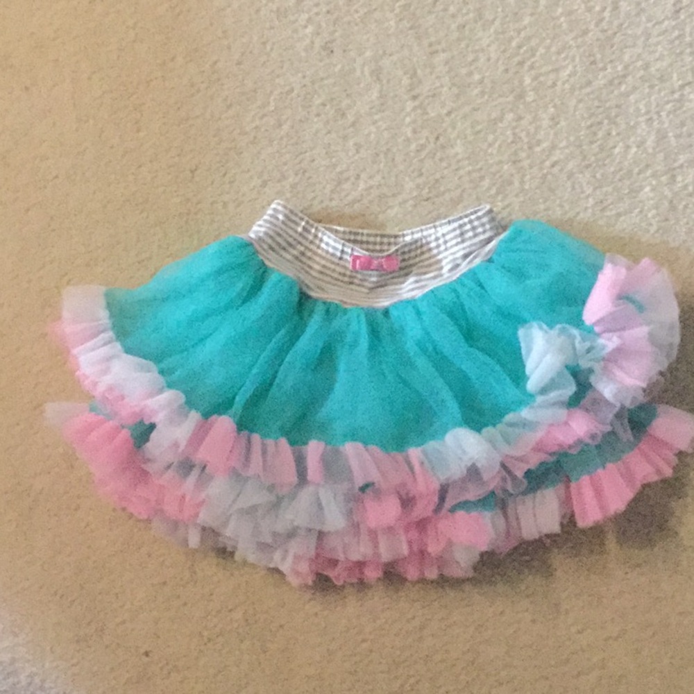Girls pink and sea foam green tutu
